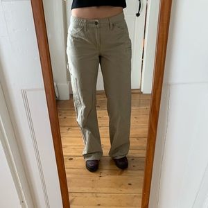 Dickies tan canvas cargo pants low-rise